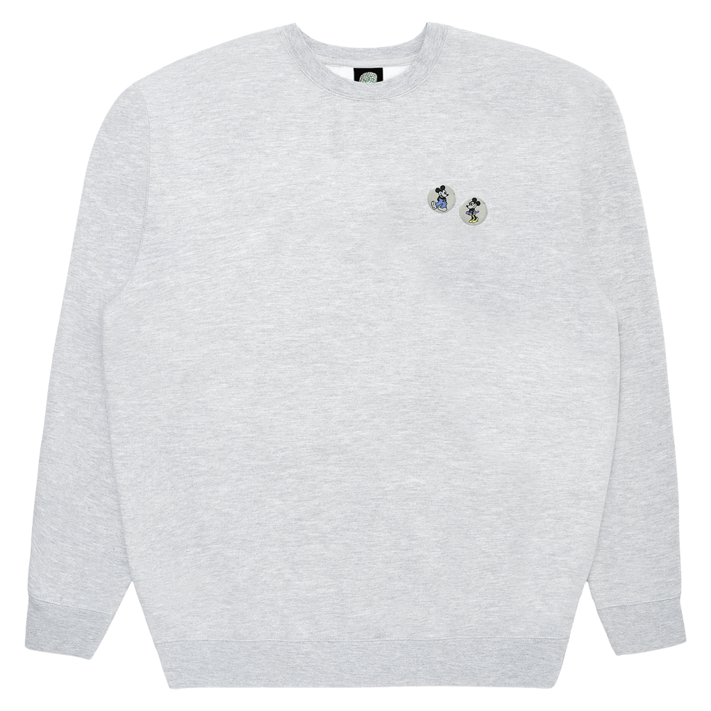 Mickey Loves Minnie Crew Heather Grey VIOLET mickey-loves-minnie-crew-heather-grey-violet