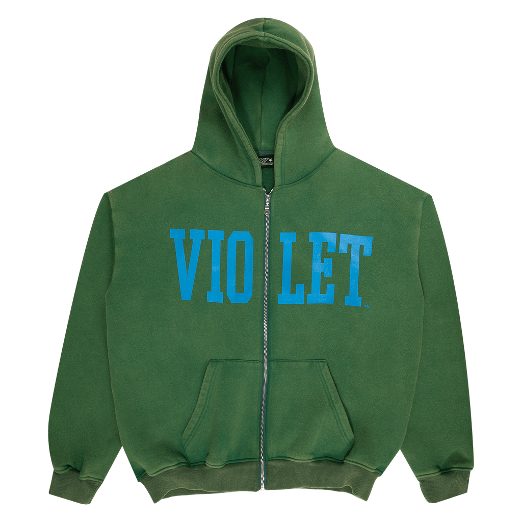 VIOLET x David Enth Zip Hoodie - Green VIOLET x David Enth Zip Hoodie - Green