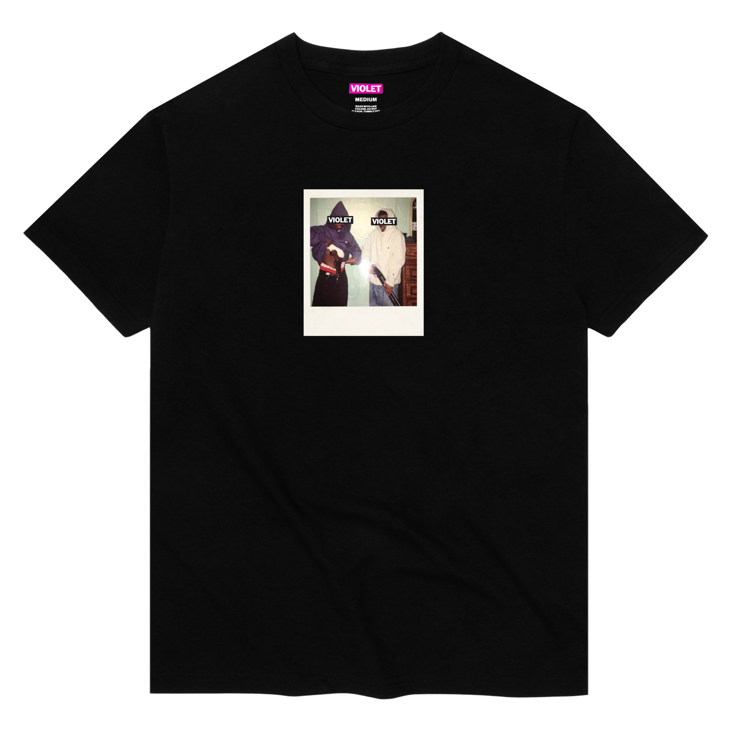GANGSTER POLAROID T-SHIRT BLACK