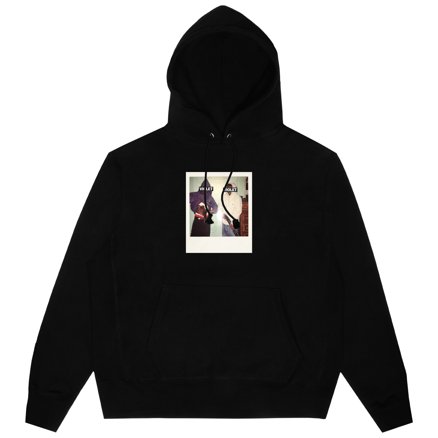 GANGSTER POLAROID HOODIE BLACK