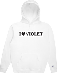 I HEART VIOLET HOODIE WHITE