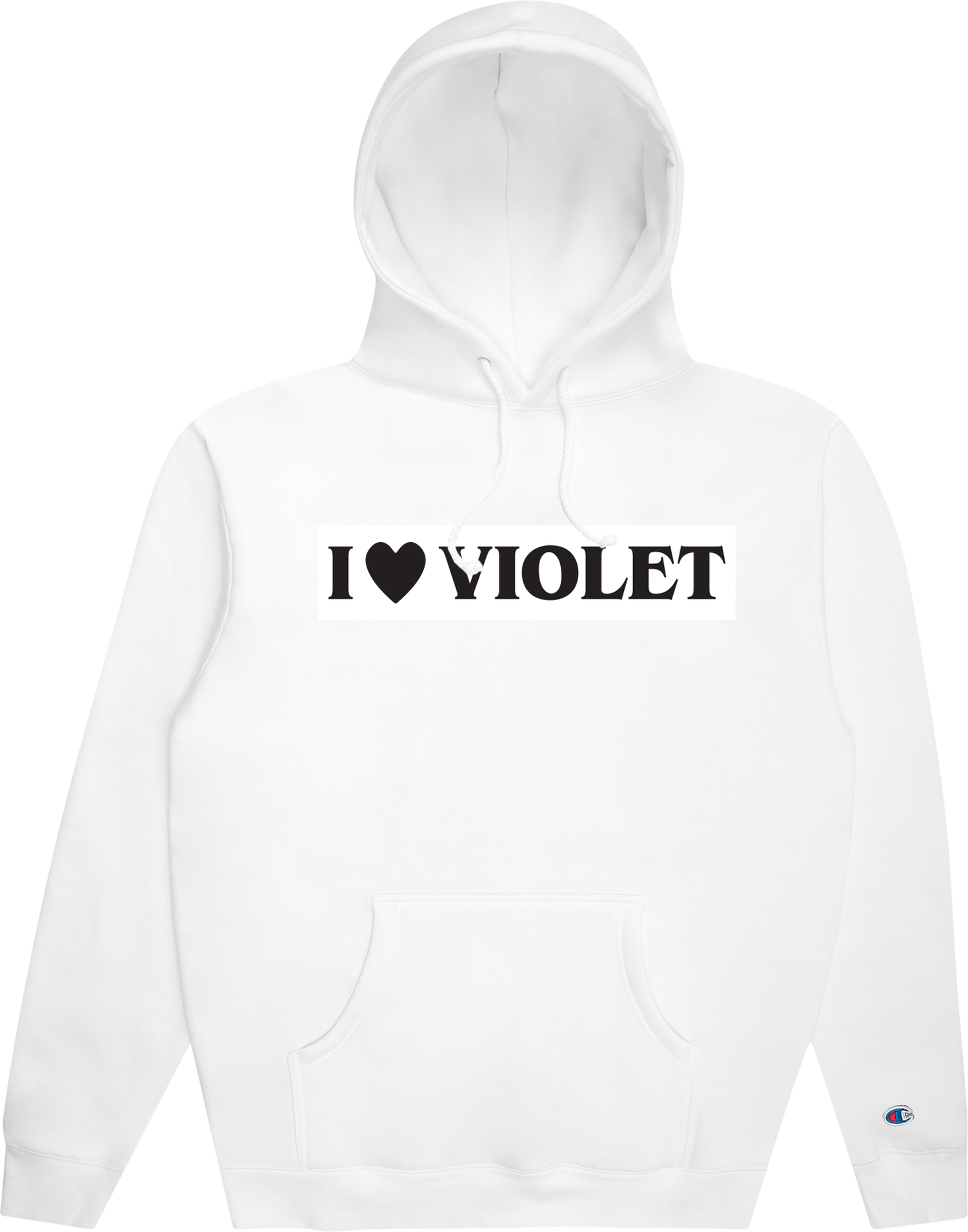 I HEART VIOLET HOODIE WHITE