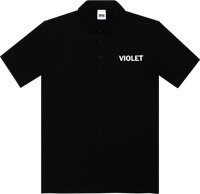 VIOLET EMBROIDERED POLO SILVER