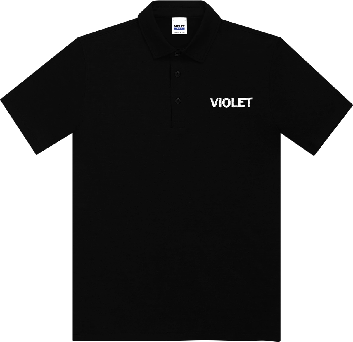 VIOLET EMBROIDERED POLO SILVER