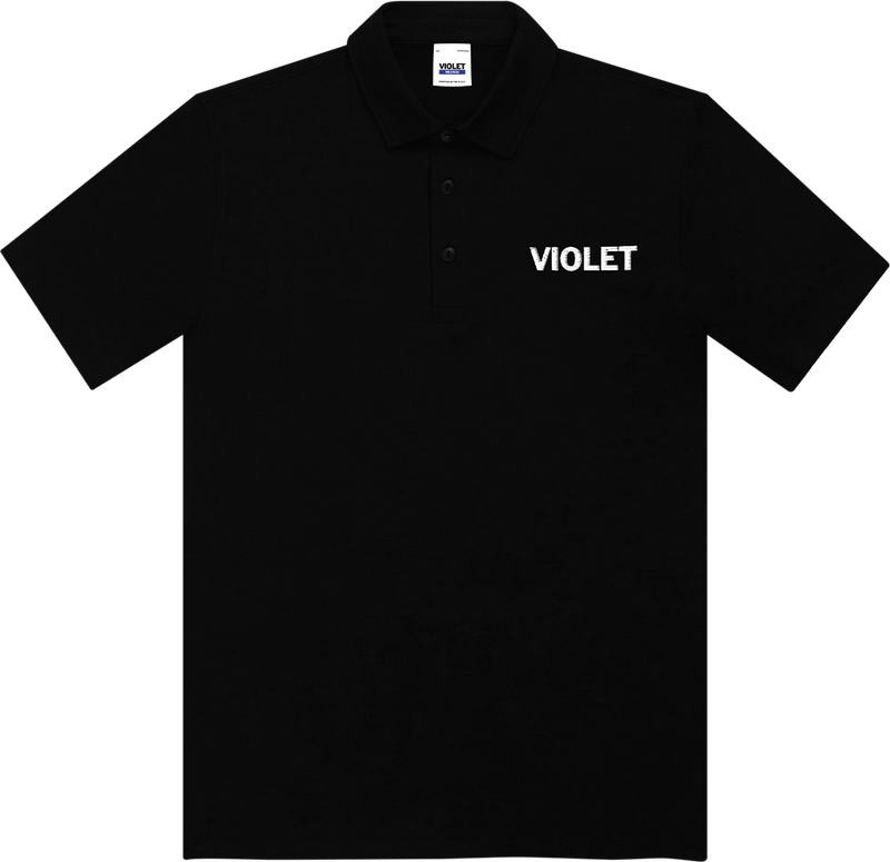 VIOLET EMBROIDERED POLO SILVER