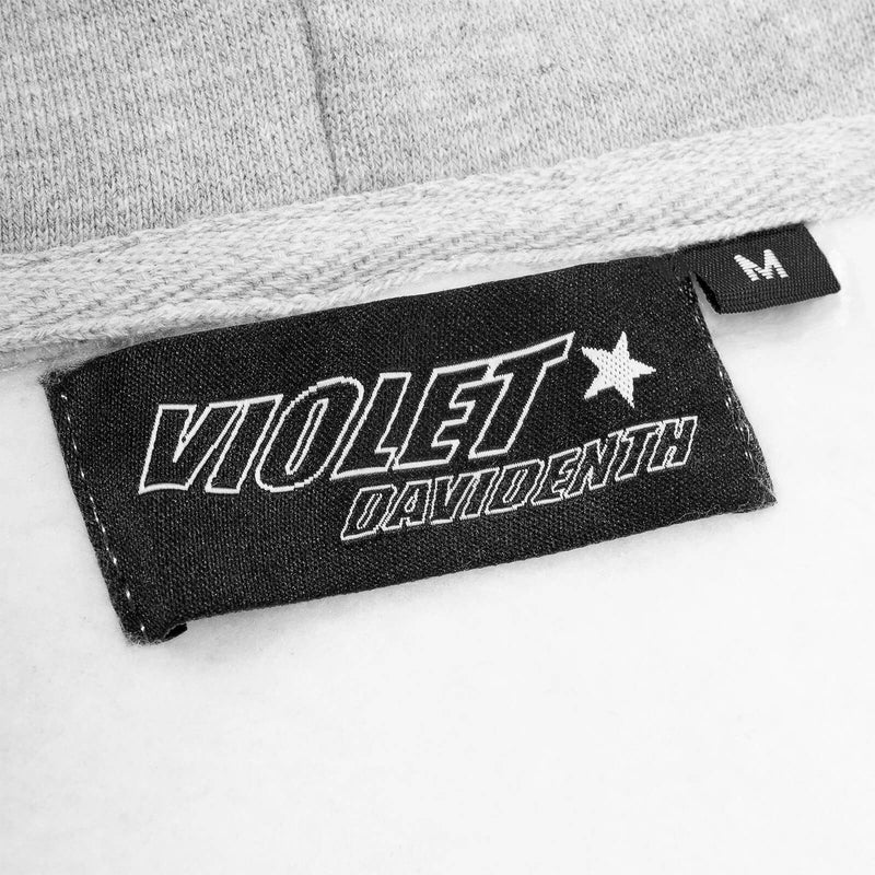 violetパーカー VIOLET x David Enth Zip Hoodie - Grey / Red