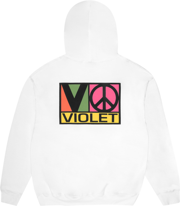 Violet Block Team Hoodie WHITE