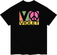 Violet Block Team T-Shirt BLACK