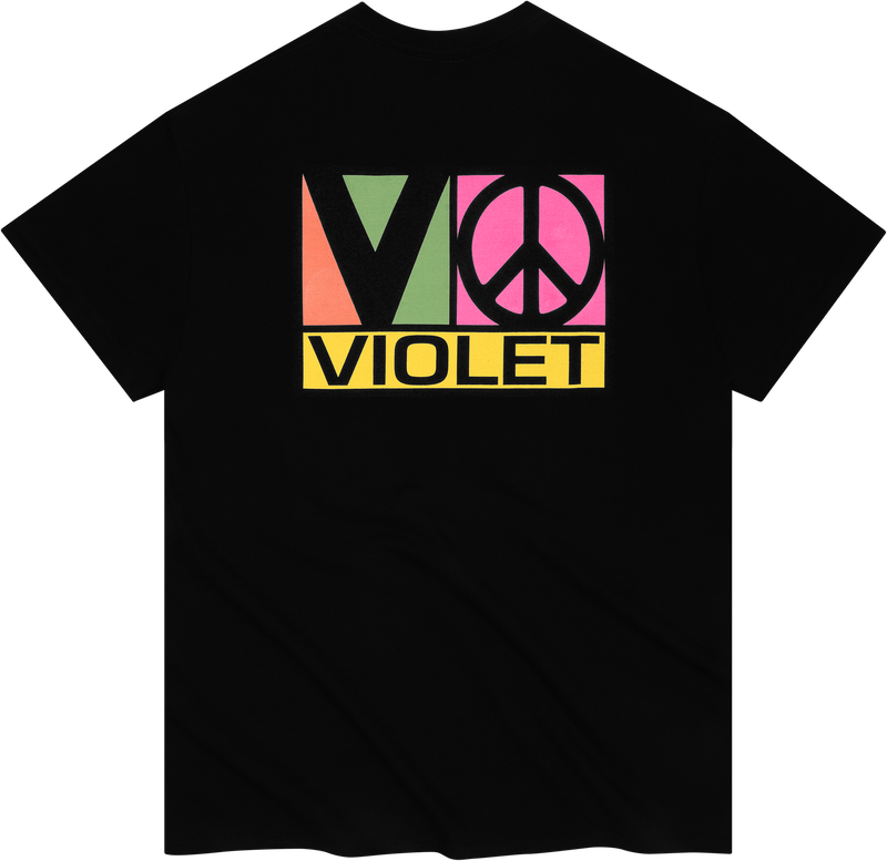 Violet Block Team T-Shirt BLACK