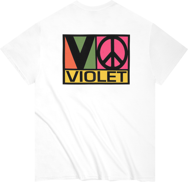 Violet Block Team T-Shirt WHITE