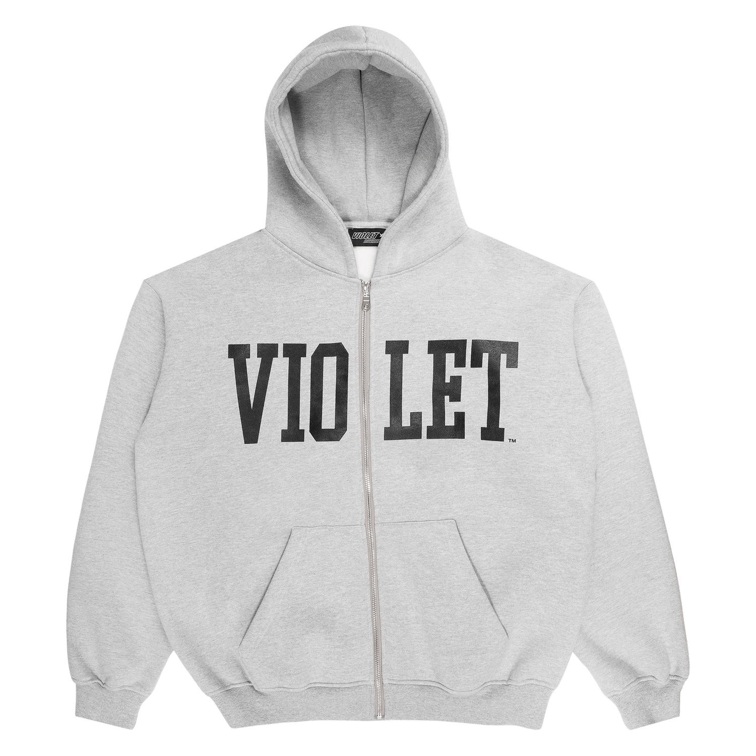 VIOLET x David Enth Zip Hoodie - Grey / Black VIOLET x David Enth Zip Hoodie - Grey / Black