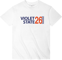 VIOLET STATE TEE WHITE