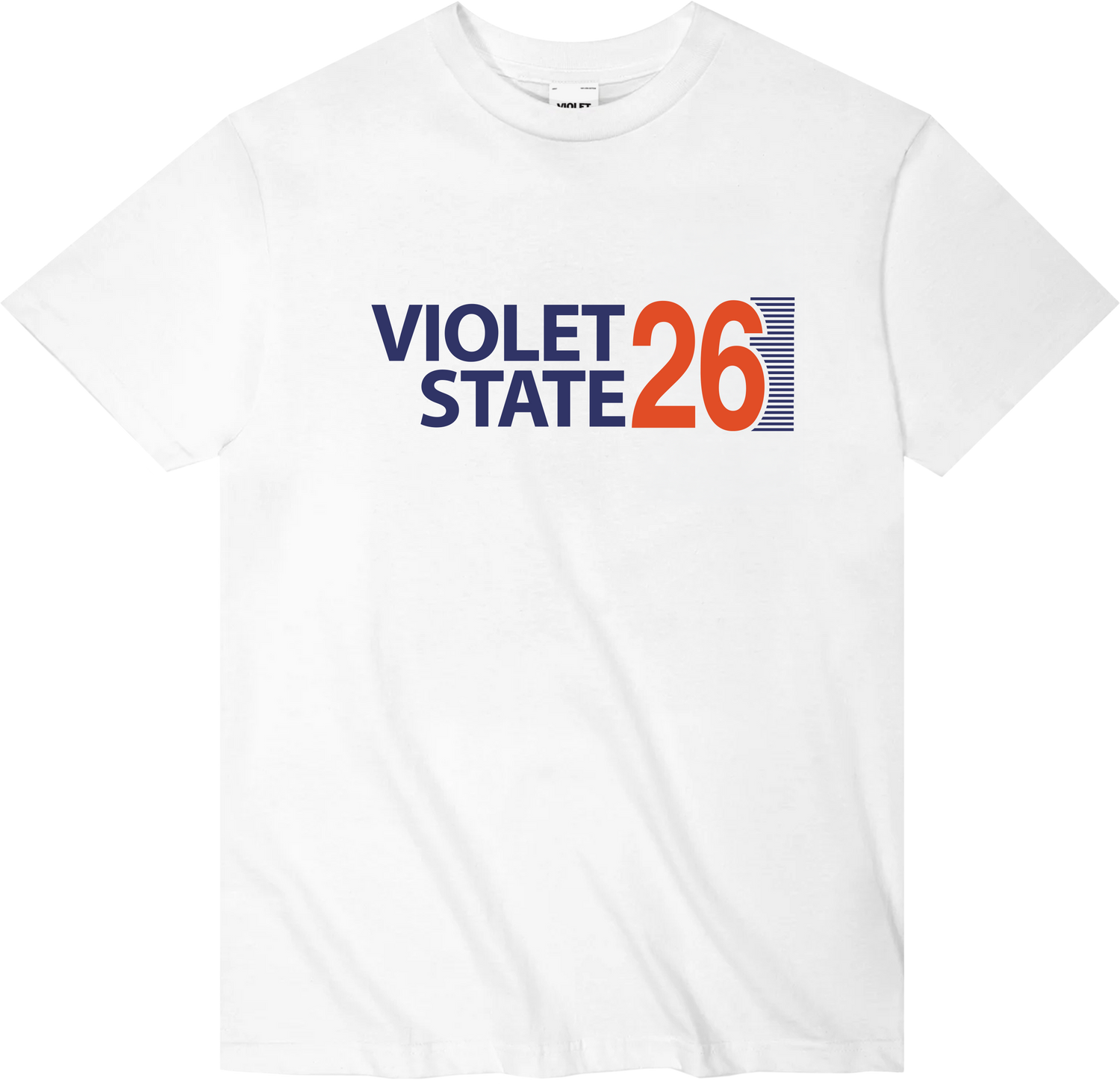VIOLET STATE TEE WHITE
